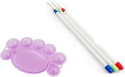 3 delige penselen striper set + Mengpallet.