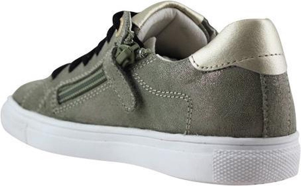 Braqeez 419229-462 Meisjes Veterschoenen - Maat 29 - Groen - Veterschoenen - - Leer - Veters - Kindersneakers