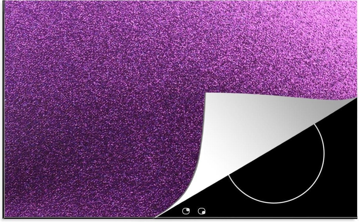 Luxe inductie beschermer Glitter structuur of achtergrond - 78x52 cm - Paarse glitterachtergrond  - inductiebeschermer