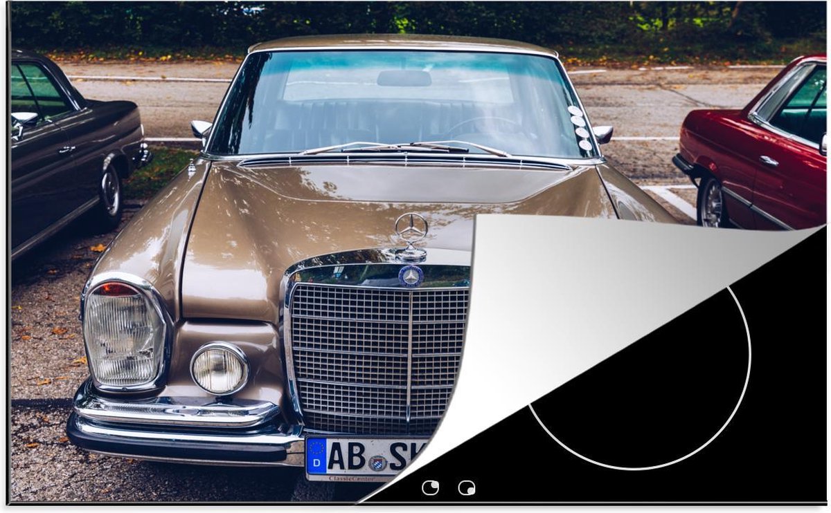 Inductie beschermer - Mercedes - Bruin - Old Timer - 80x52 cm - inductiebeschermer