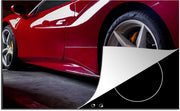 Inductie beschermer - Ferrari - Rood - Wielen - 80x52 cm - inductiebeschermer