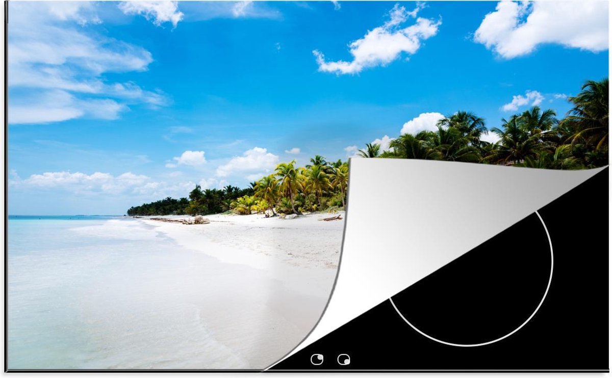 Luxe inductie beschermer Mexico - 78x52 cm - Strand Tulum Mexico foto  - inductiebeschermer
