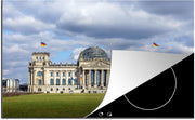 Luxe inductie beschermer Berlijn - 78x52 cm - Reichstag gebouw bewolkt  - inductiebeschermer
