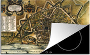 Luxe inductie beschermer Historische stadskaarten - 78x52 cm - historische stadskaart van Nijmegen  - inductiebeschermer