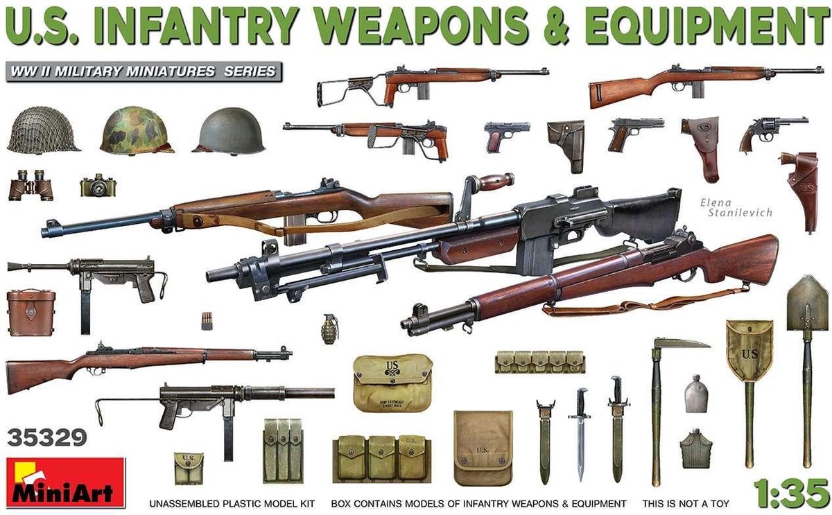 Miniart - 1/35 U.s. Infantry Weapons En Equipment - MIN35329 - modelbouwsets