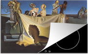Luxe inductie beschermer Salvador Dali - 80x52 cm - oude dag van Willem Tell - schilderij van Salvador Dalí  - inductiebeschermer
