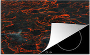 Luxe inductie beschermer Vulkaanuitbarstingen - 80x52 cm - Kunstwerk van lava na vulkaanuitbarsting  - inductiebeschermer