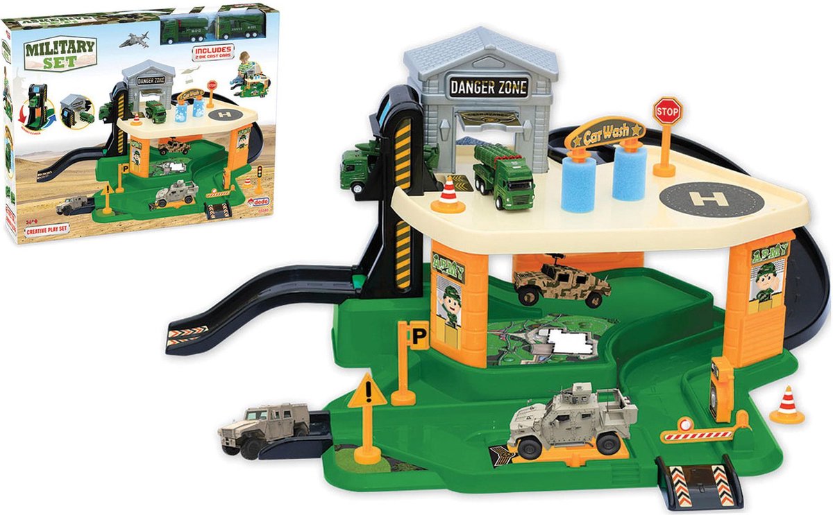 Militaire Garage Set - 2 Verdiepingen