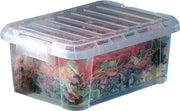 Araven Opbergbak met deksel - Transparant - 38 cm x 26