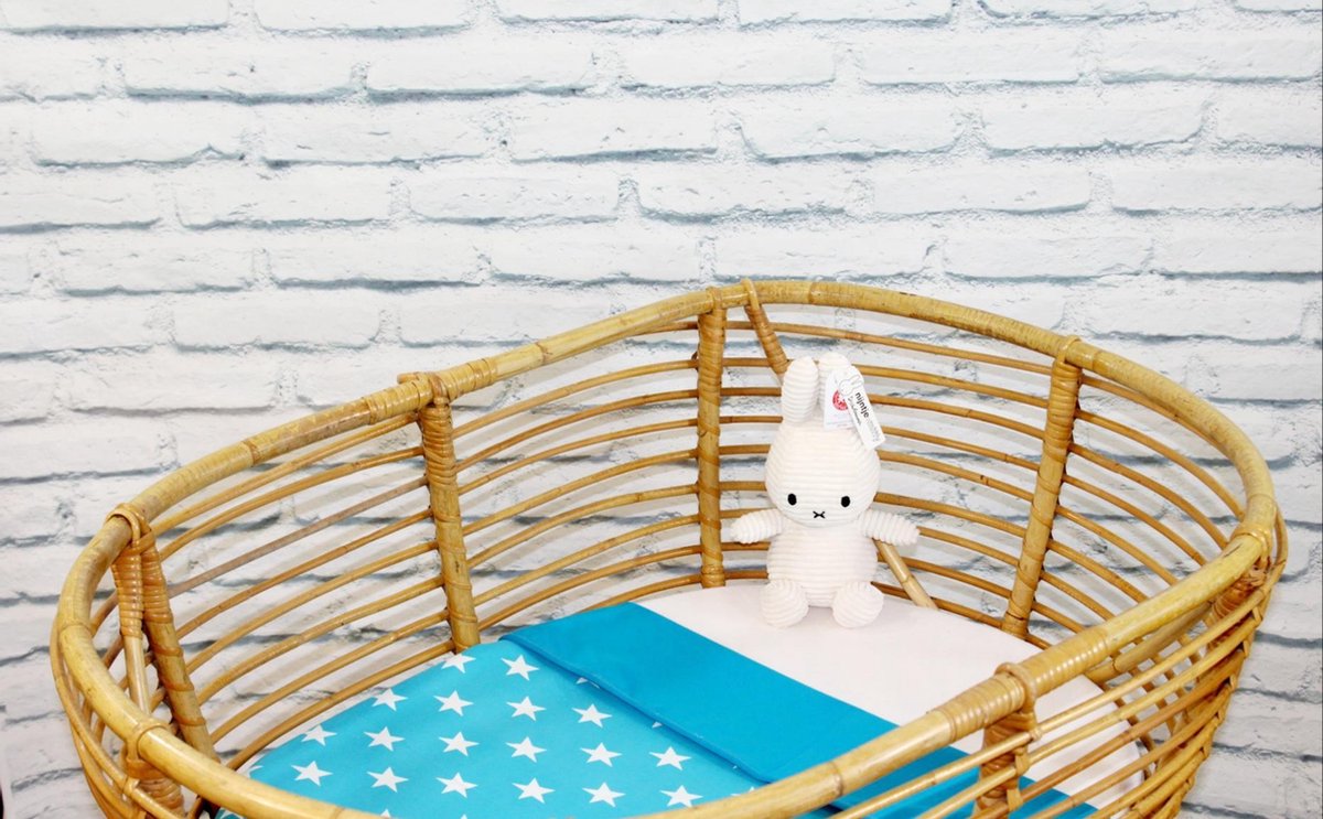 Wallabiezzz - Maxi-Cosi deken - Babydeken - Ster Aquablauw - 75x90cm