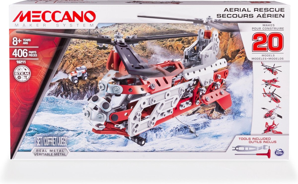 Meccano Helikopter 20 Modellen - Constructiespeelgoed