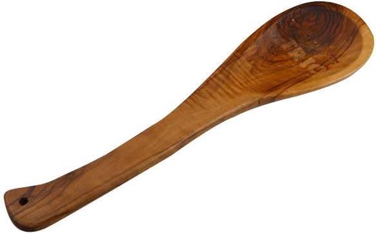 Opscheplepel - olijfhout - 28 cm