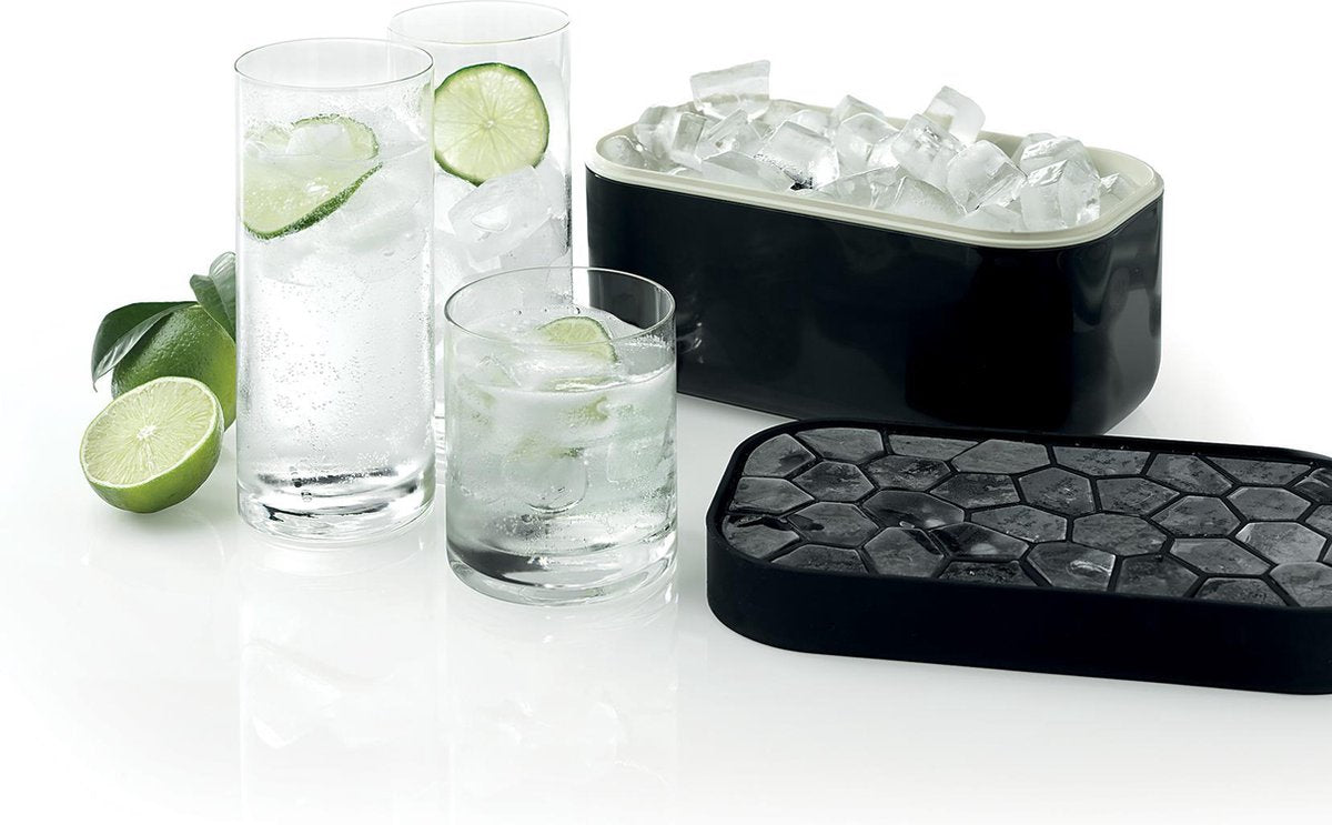 Lekue ice box ijsblokjes maken en bewaren – Zwart - 116 x 125 x 225 mm