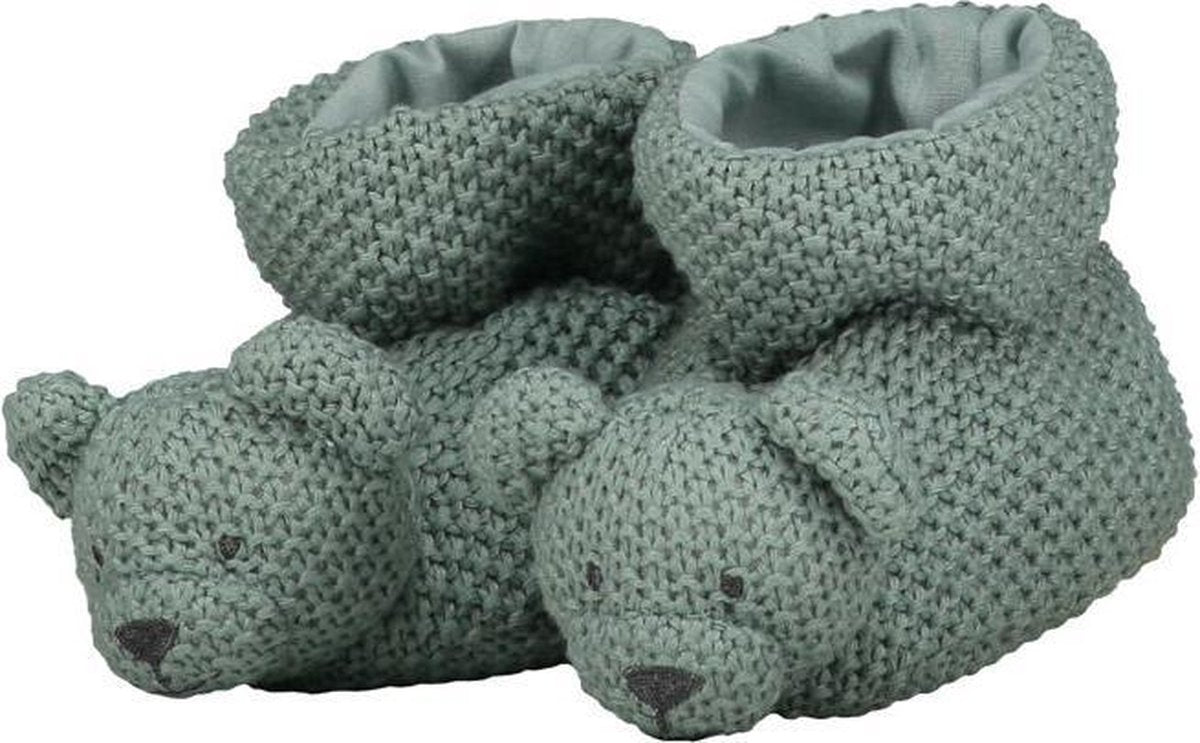 Prénatal Slofjes Jongens - Gebreide Pantoffels - One size - Buddy groen