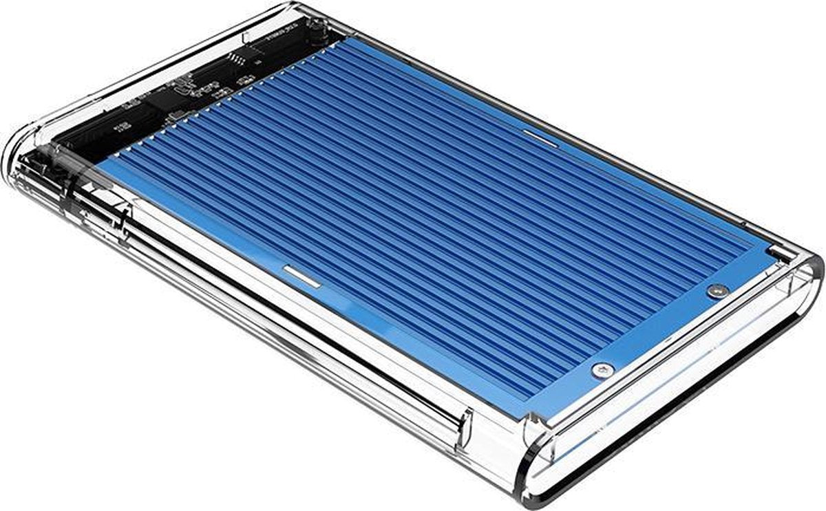 ORICO 2.5 inch harde schijf behuizing - transparant/aluminium - blauw
