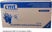 CMT Handschoen Nitril 4.0 mµ blauw 100st XL