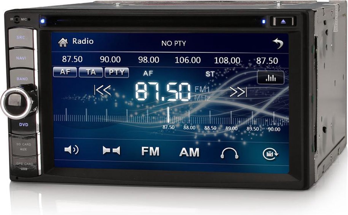 2-DIN Autoradio | 6.2 Inch HD Scherm | Dubbel Din |  Bluetooth | EU Navigatie | Handsfree Bellen