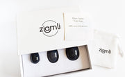 Ziamli Yoni eggs (Yoni eieren) - Set van 3 - Yoni egg (Yoni ei) - 100% Grijs agate - Drilled - Gecertificeerd