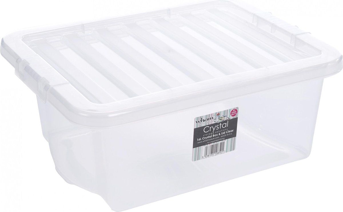 Wham Opbergbox Crystal 16 Liter 43 X 33 X 17 Cm Transparant