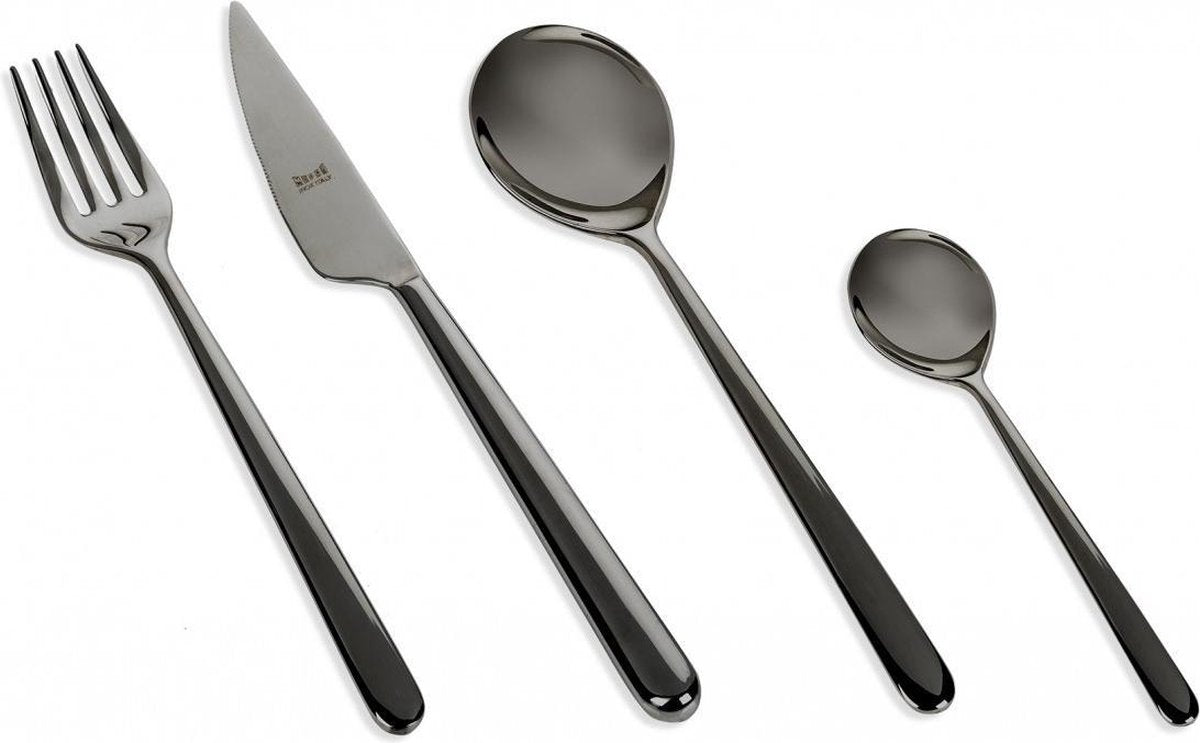Mepra Linea Oro Nero (titanium) - 24-delige bestekset