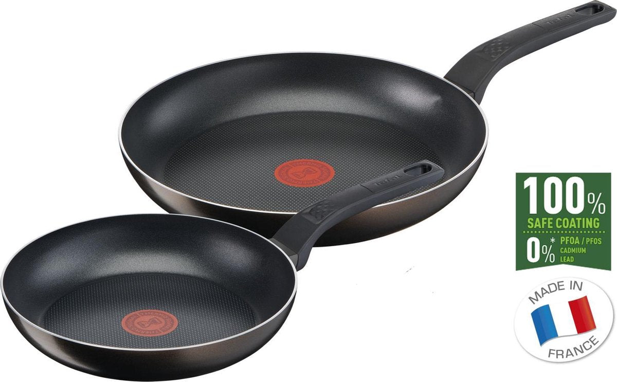 Tefal Extra Cook & Clean koekenpannenset 24/28 cm