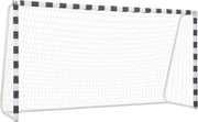 Voetbaldoel 300x160x90 cm metaal zwart en wit