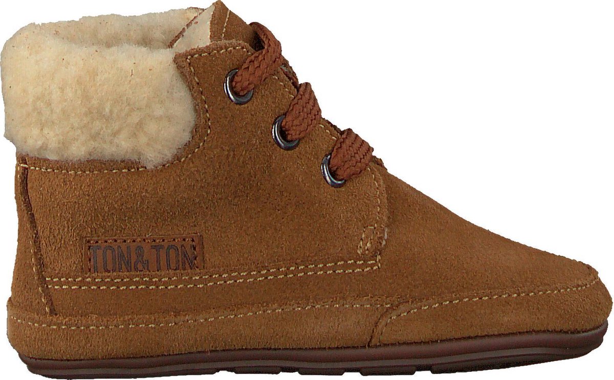 Ton & Ton Meisjes Babyschoenen Pb20w016 - Cognac - Maat 20