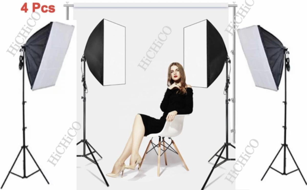 4X Studiolamp fotografie softbox - Foto Studio Verlichting Kit