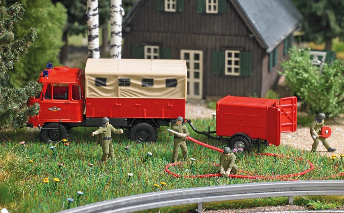 Busch - A-set: Feuerwehr Mannschaft H0 (3/21) * - BU7960 - modelbouwsets