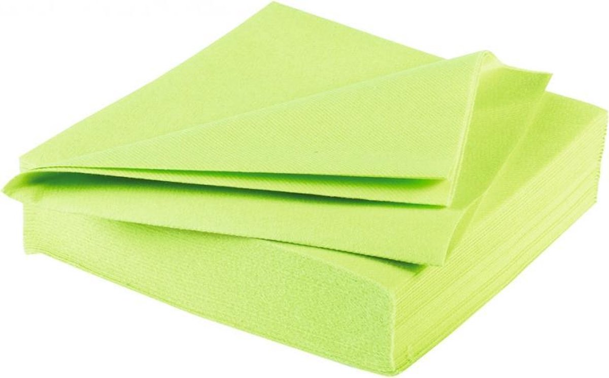 GALA Servetten - Apple Green - 40x40cm - 25 Stuks - Groen