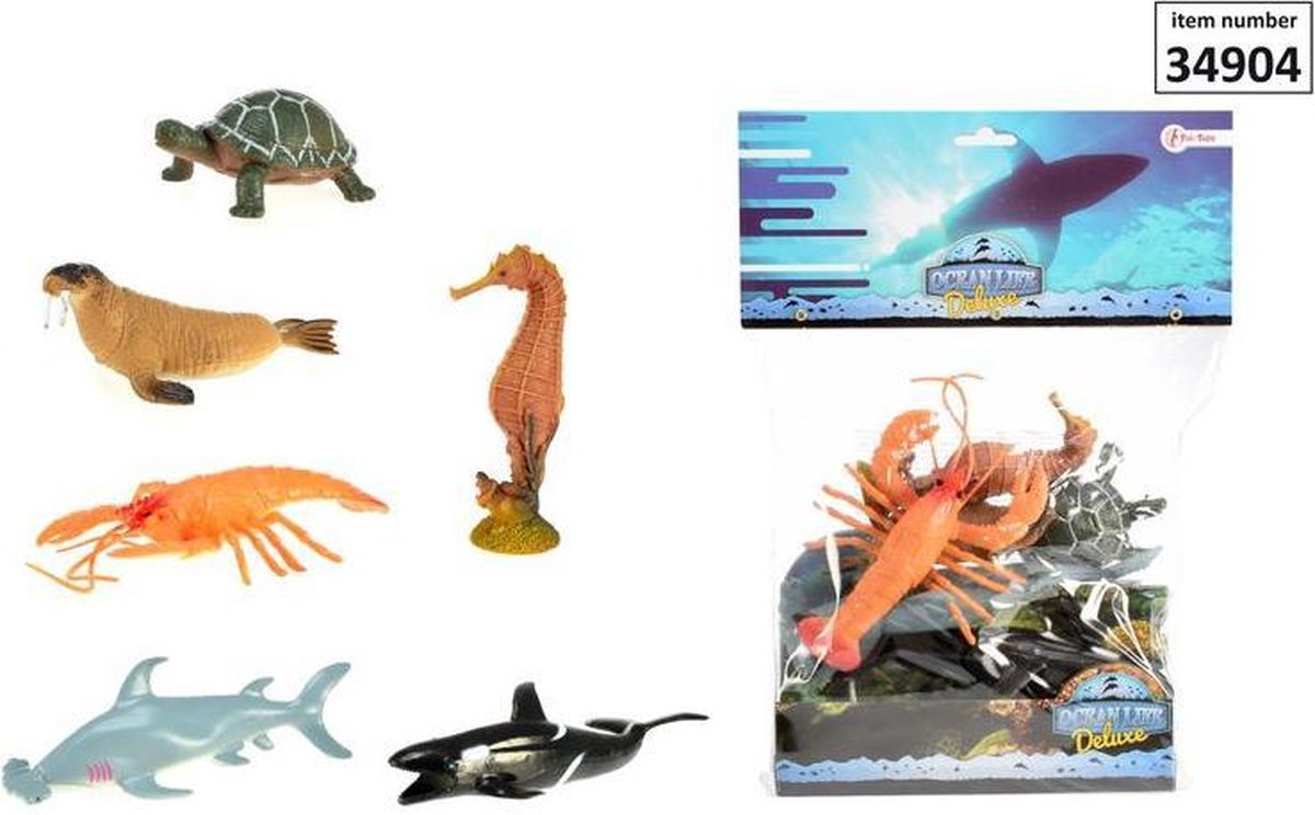 Zeedieren in zak 6 stuks DELUXE