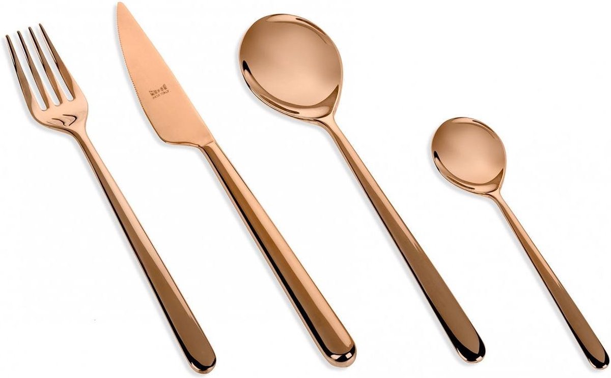 Mepra Linea Bronzo (brons / koper) - 24-delige bestekset