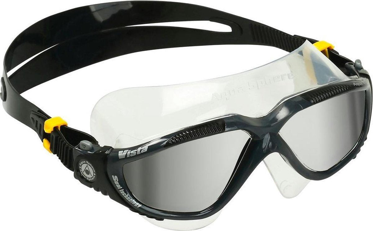 Aqua Sphere Vista - Zwembril - Volwassenen - Silver Mirrored Lens - Grijs/Zwart
