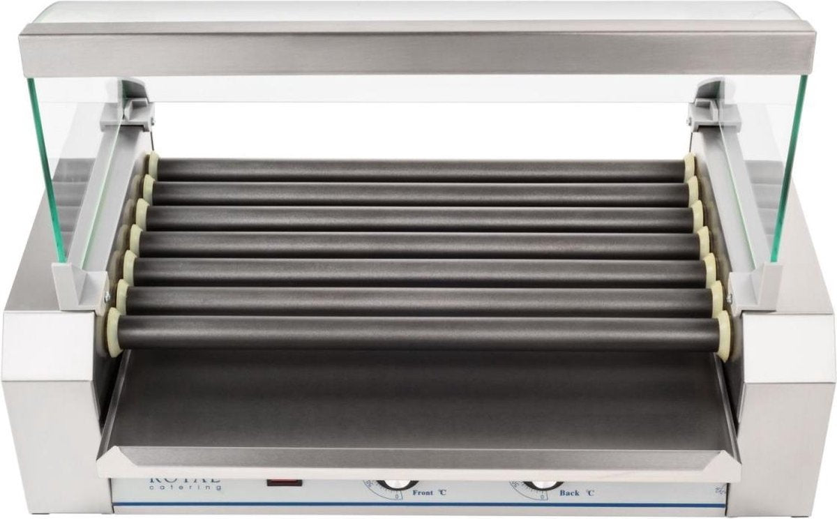 Royal Catering Hotdog Grill - 7 rollers - Teflon