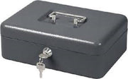 Geldkistje - Geldkist - Metaal 200 X 160 X 90 - Zilver Grijs.
