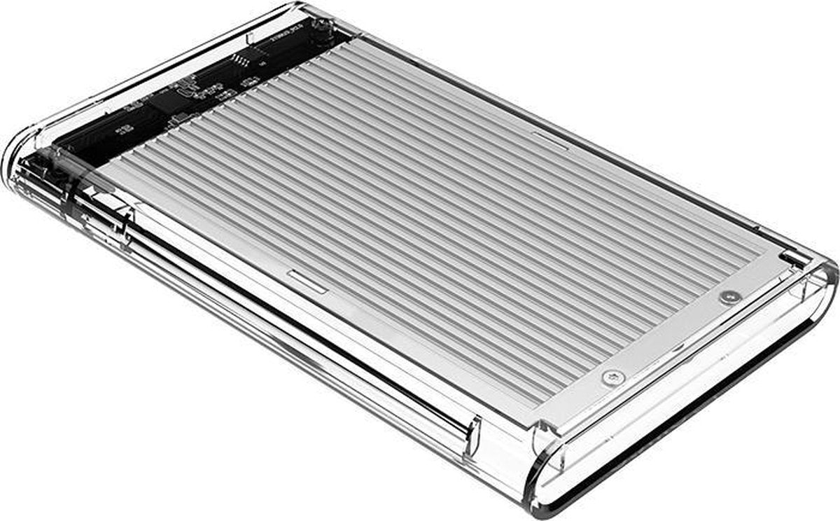 ORICO 2.5 inch harde schijf behuizing - transparant/aluminium - zilver