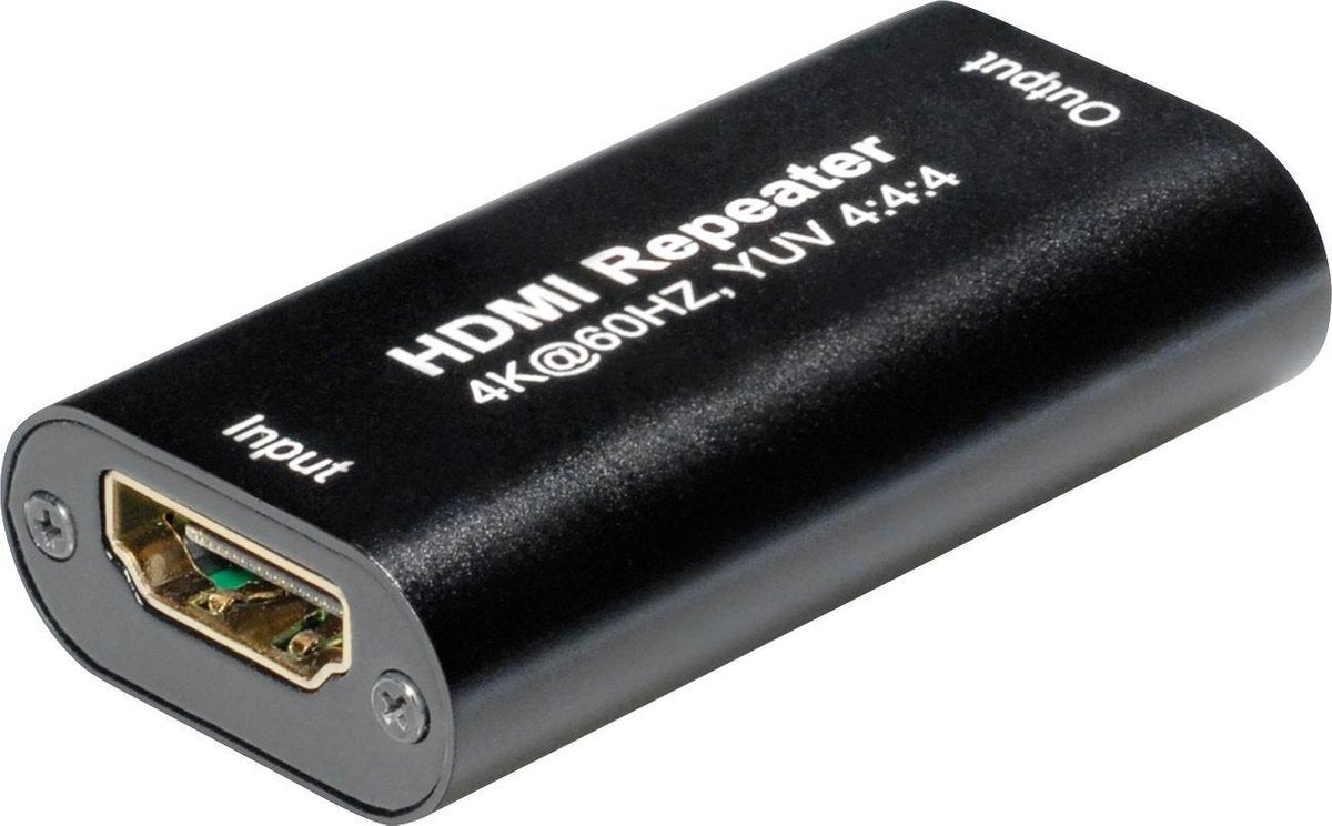 Transmedia HDMI repeater - versie 2.0 (4K 60Hz HDR) - 20m in / 20m uit