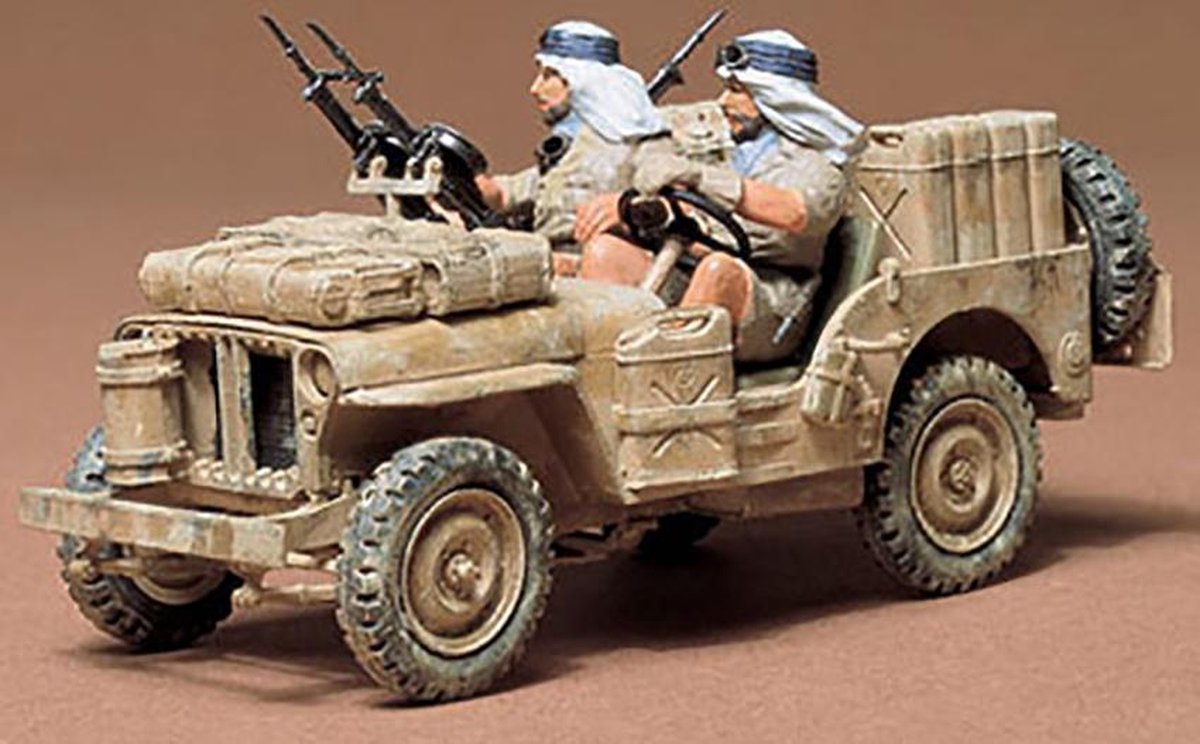 Tamiya British Special Air Service (SAS) Jeep + Tamiya lijm