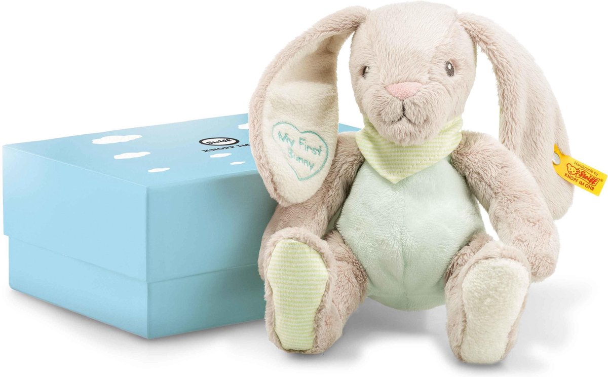 Steiff EAN 241154 MIJN EERSTE KONIJN MET KNISPERFOLIE EN GESCHENKDOOS