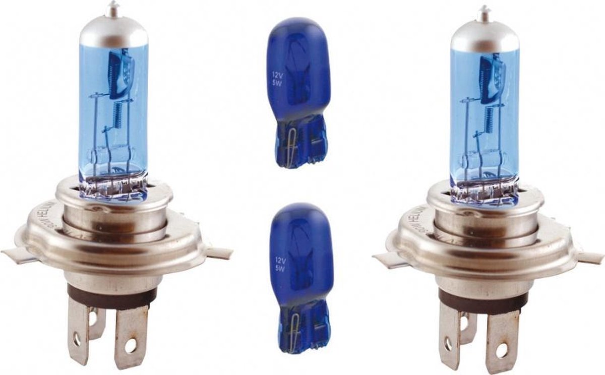 Race Sport Autolampenset H4 90/100 Watt T10 5 Watt 12 Volt 4-delig