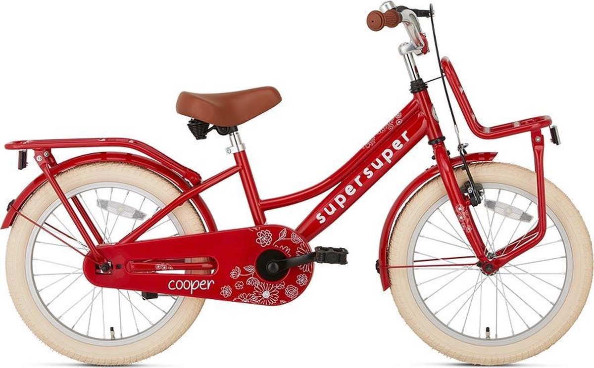 Supersuper Cooper Kinderfiets - 18 inch - Rood