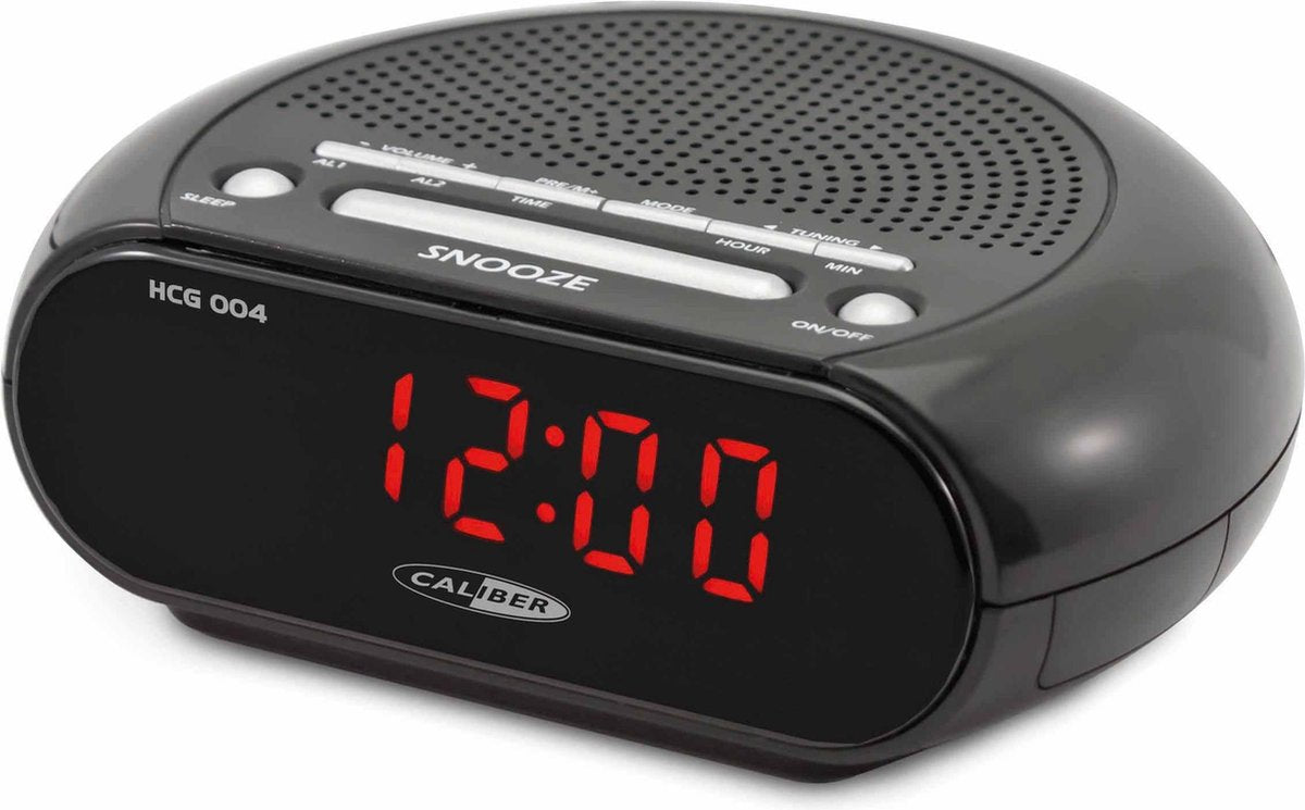 Caliber HCG004 - Wekkerradio met dual Alarm - Zwart