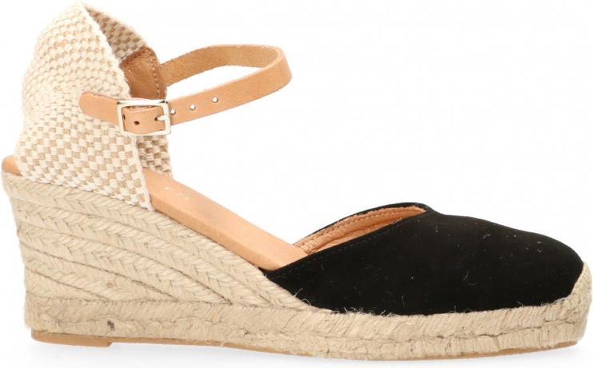 Van Dalen  - Espadrille Op Sleehak - Womens - Black - 38