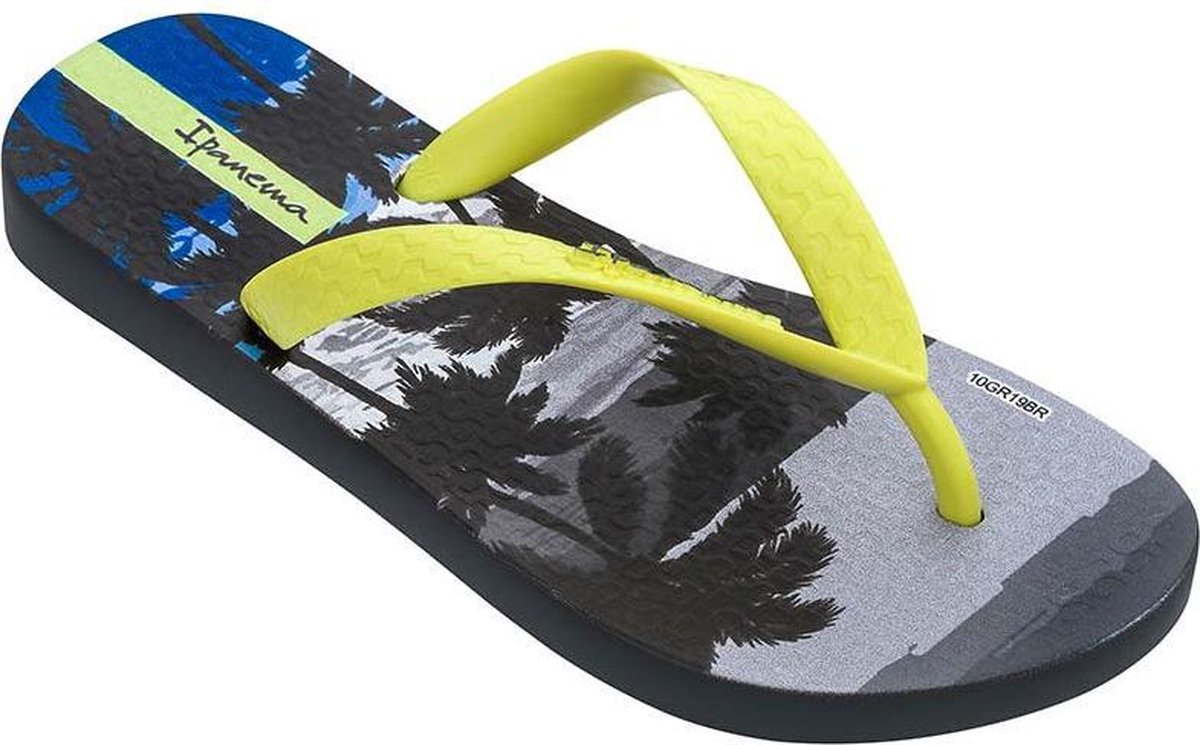 Ipanema Classic Kids Slippers - Dark Grey/Yellow - Maat 27/28