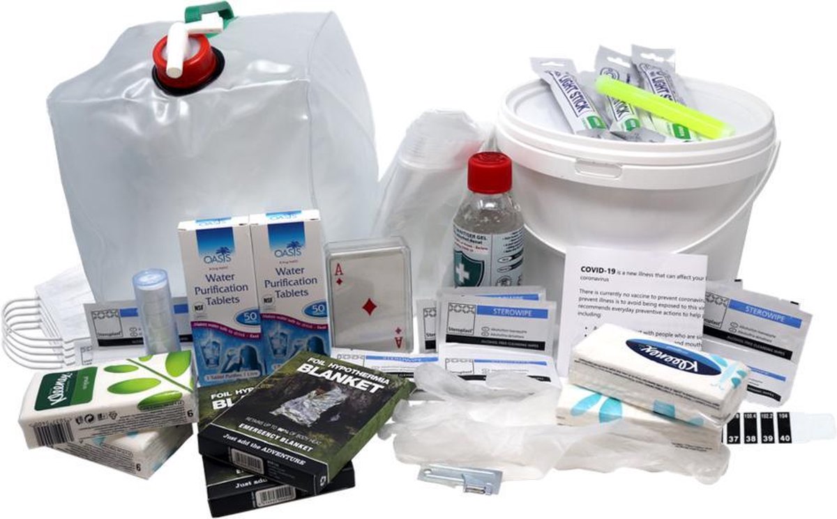 Familie survival pakket voor thuisisolatie
