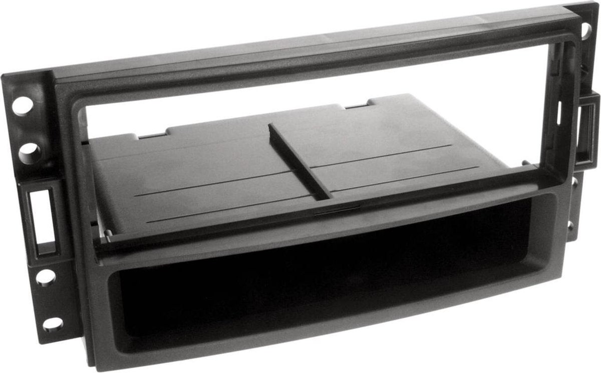 1-DIN Paneel met aflegbakje. Chevrolet Corvette / Uplander - Hummer H3 Kleur: Zwart