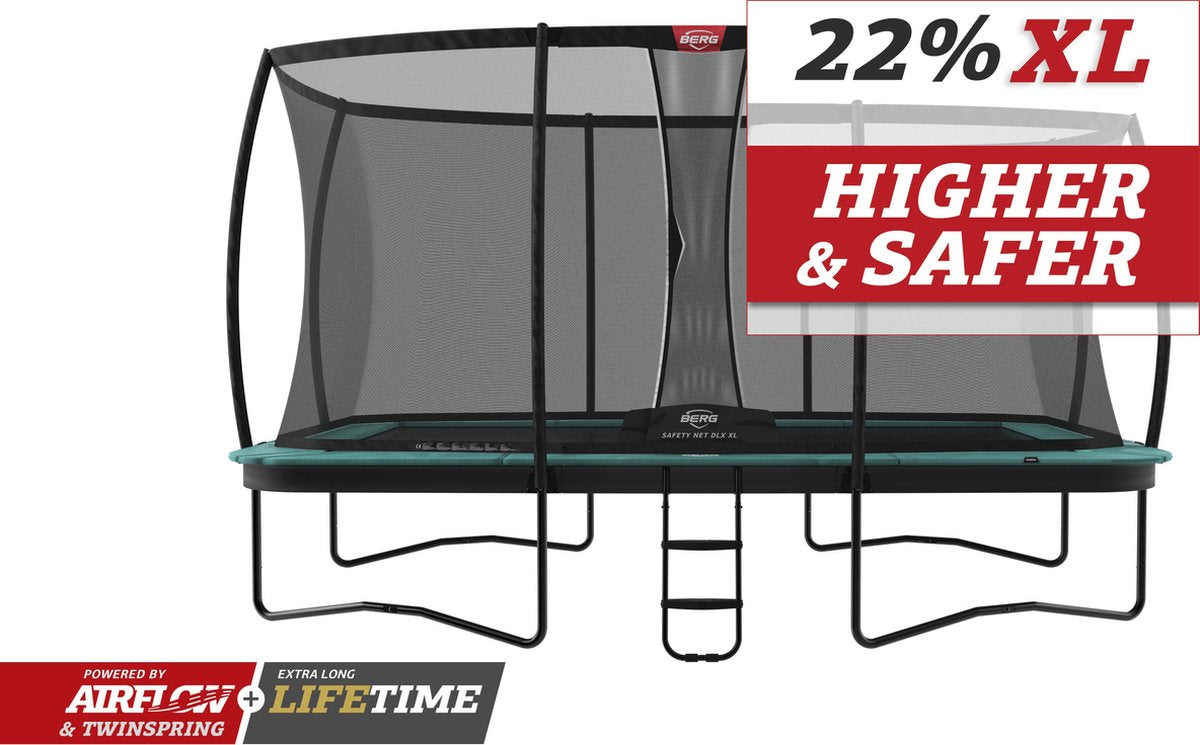 BERG trampoline Ultim Champion 410 + Safety Net DLX XL