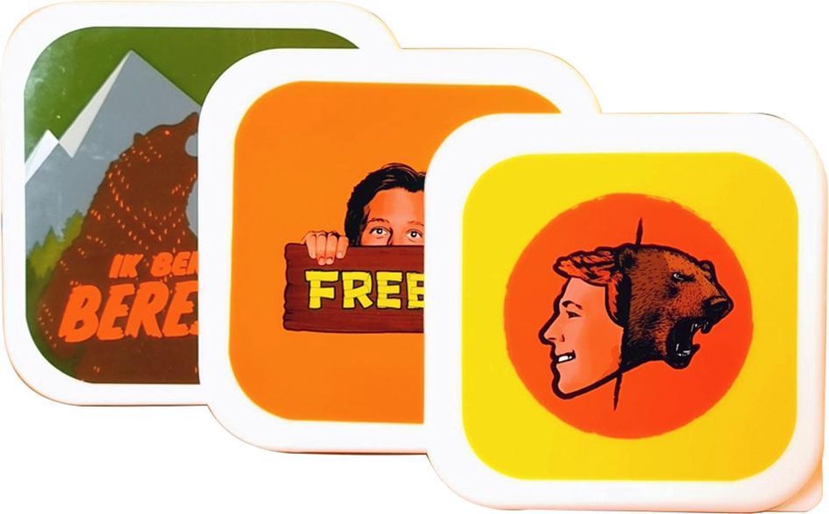 Freeks Ik Ben Beresterk Fruitdoosjes - Set Van 3 Stuks