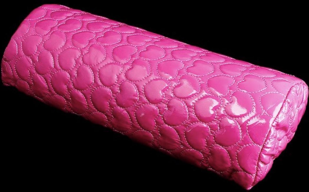 Manicure Kussen - Hand Kussen - Nail Art Kussen - Hart Motiefjes - Manicure - Nagelstyliste - Nagelstudio - 30 x 13 x 6 cm - Roze