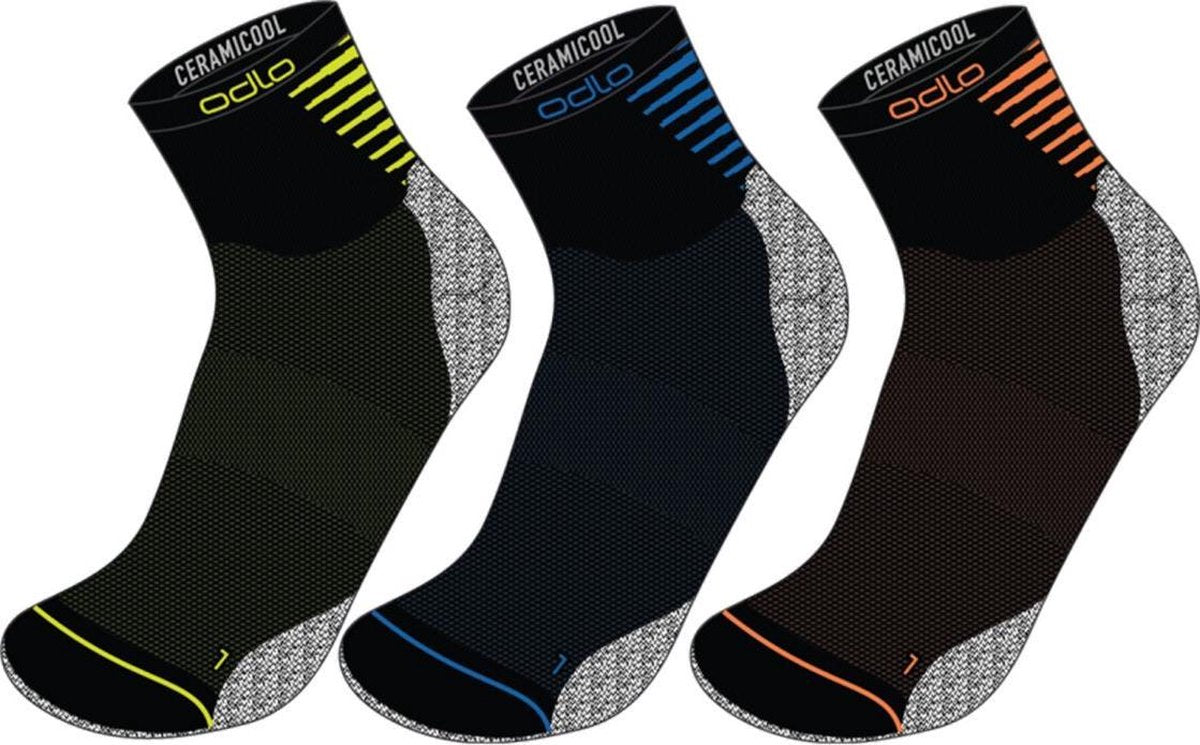 ODLO Set Ceramicool Quarter Sportsokken 3P - Maat 45-47